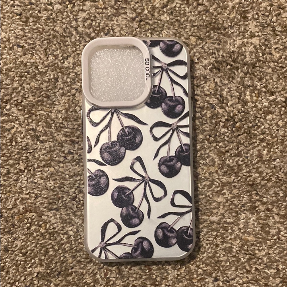 iPhone 16 pro Black Cherries Phone Case